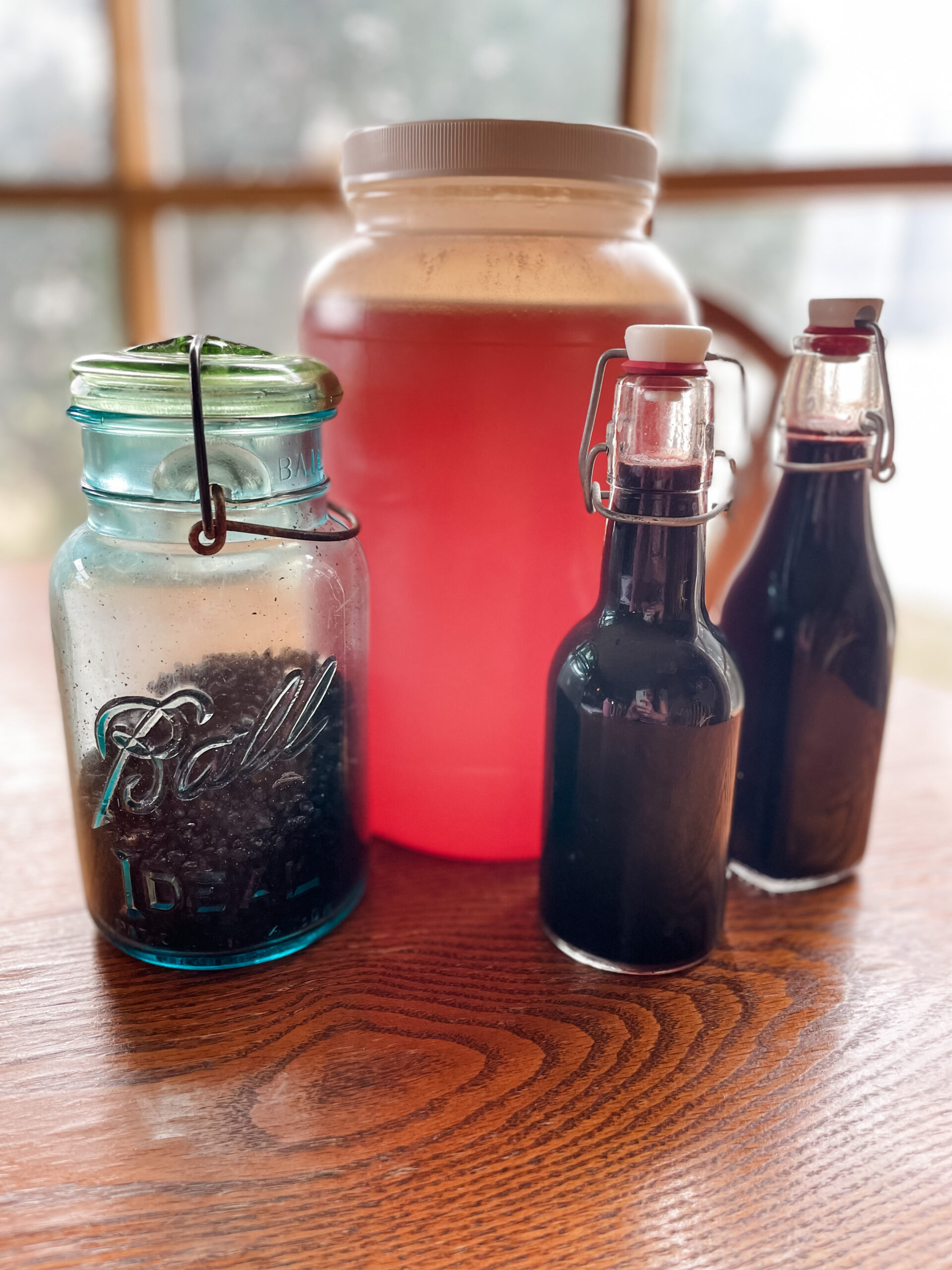 jars on a table
