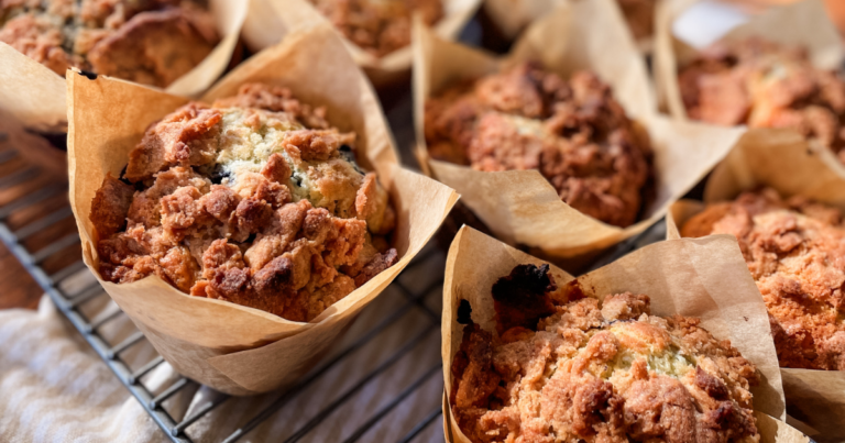bakery style blueberry muffins