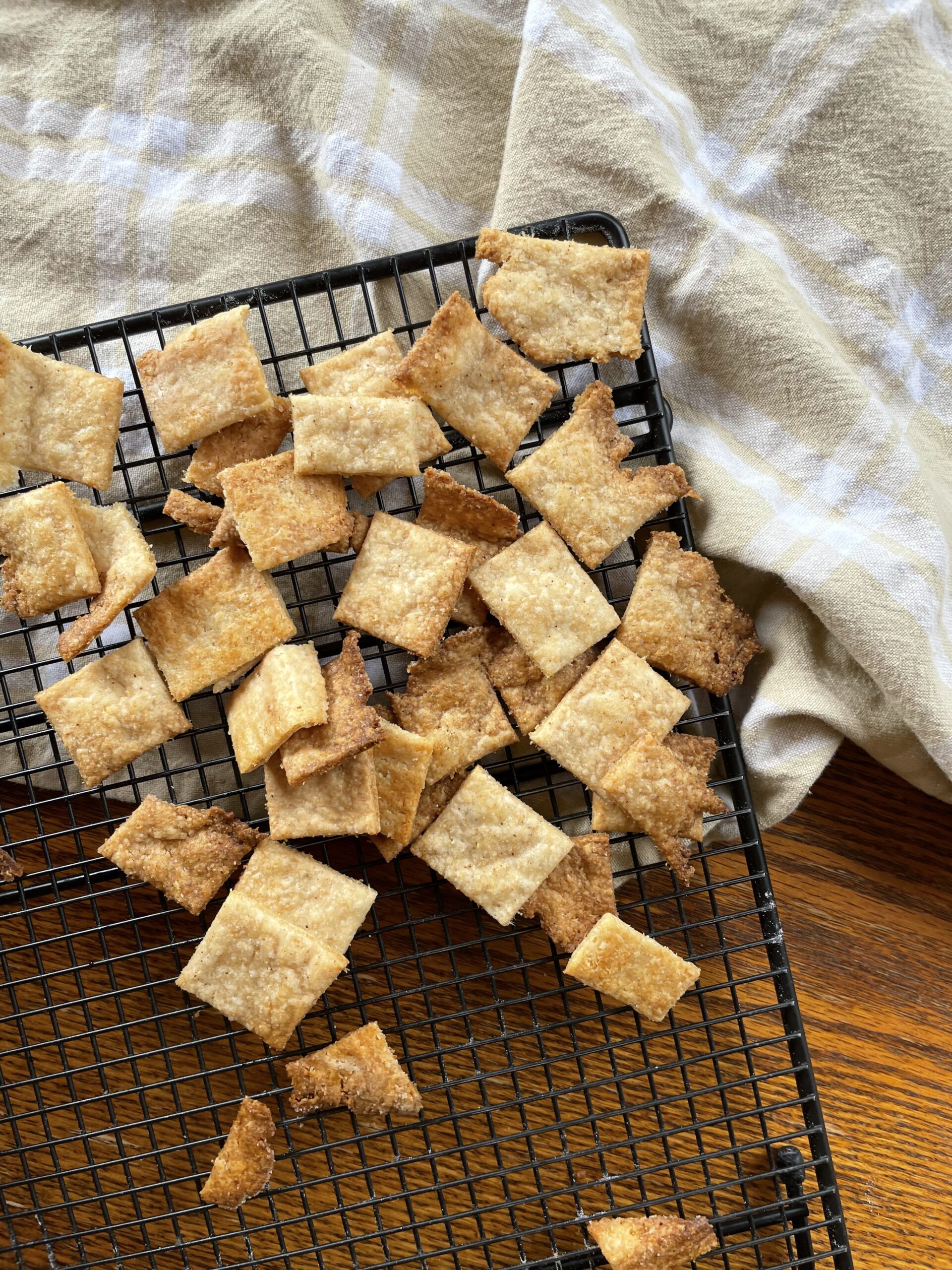 crackers on a table
