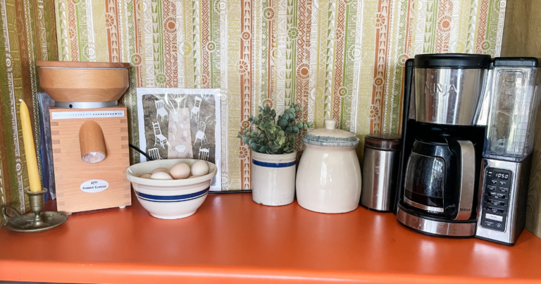 bowl of eggs and jars on the counter